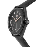Tag Heuer Formula 1 Quartz 35mm Black Dial with Diamonds Black Leather Strap Watch for Women - WBJ1317.FC8230
